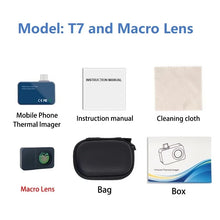 Load image into Gallery viewer, TOOLTOP T7 256*192 Android Type-C Thermal Imager 25Hz Mobile Thermal Imaging Camera for Solar Panel Power Device Fault Detect
