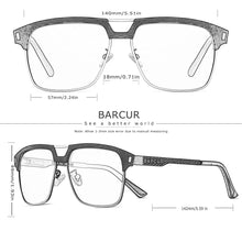 Load image into Gallery viewer, BARCUR Polarized Men’s Sunglasses – Fashionable Square Stainless Steel Frame UV400 Protection Anti-Reflective Outdoor Sports &amp; Driving Eyewear – Original Design Casual Style with Premium Polycarbonate Lenses
