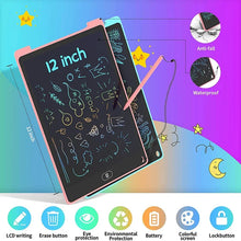 Load image into Gallery viewer, 8.5 &amp; 12 Inch LCD Writing Tablet for Kids – Digital Drawing Board &amp; Handwriting Pad Toy with Stylus
