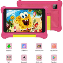 Load image into Gallery viewer, 7Inch Kid Tablet Android13, 5GB RAM 32GB ROM,128GB Expand,WiFi,2500mAh Battery,Dual Camera, Children's Gift Kids Software,PK BDF
