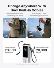 Load image into Gallery viewer, Anker 25000mAh Laptop Power Bank – 100W Triple USB-C with Built-In Cables
