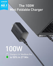 将图片加载到图库查看器，Anker Nano 100W MacBook Charger – Foldable USB-C Adapter with 6ft Cable
