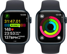 Load image into Gallery viewer, Apple Watch Series 9 (2023) – 45mm GPS Wi-Fi – Aluminum Case with Black Sport Band
