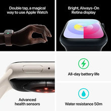 Load image into Gallery viewer, Apple Watch Series 9 (2023) – 45mm GPS Wi-Fi – Aluminum Case with Black Sport Band
