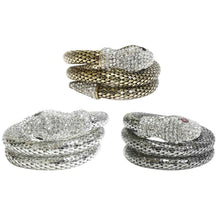 Load image into Gallery viewer, Exotic Designer Sultry Crystal Snake Bracelet
