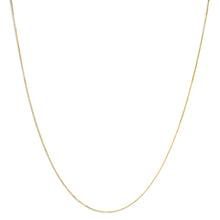 将图片加载到图库查看器，Solid 14K Yellow Gold 0.75mm Classic Box Chain Necklace. Unisex Chain - Size 16 Inches
