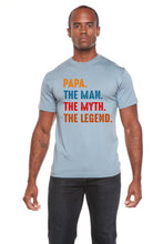 Load image into Gallery viewer, Papa, the Man, the Myth, the Legend Men's Bamboo Viscose/Organic Cotton Short Sleeve Graphic T-Shirt
