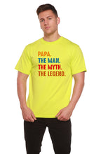 Load image into Gallery viewer, Papa, the Man, the Myth, the Legend Men's Bamboo Viscose/Organic Cotton Short Sleeve Graphic T-Shirt
