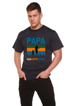 将图片加载到图库查看器，Papa Man, Myth, Legend Men's Bamboo Viscose/Organic Cotton Short Sleeve Graphic T-Shirt
