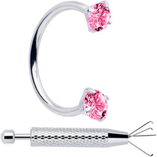 将图片加载到图库查看器，Double Gem Horseshoe Nose Ring Kit with Ball Grabber
