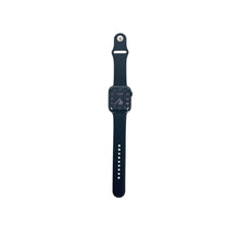 将图片加载到图库查看器，Hermes Apple Watch Series 7 GPS/ Cellular 41 mm - Space Black Stainless Steel Case - Black Silicone Watch Band
