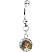 将图片加载到图库查看器，Custom Dangle Full Color Photo Belly Ring
