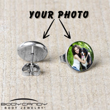 将图片加载到图库查看器，Custom Full Color Photo Stud Earrings
