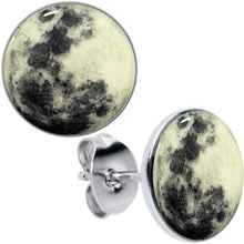 Load image into Gallery viewer, Moon Glow in the Dark Stud Earrings
