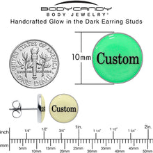 将图片加载到图库查看器，Custom Personalized Glow in the Dark Stud Earrings
