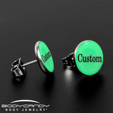 将图片加载到图库查看器，Custom Personalized Glow in the Dark Stud Earrings
