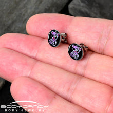 将图片加载到图库查看器，Attitude Teddy Bear Stud Earrings by Onyx O
