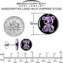 将图片加载到图库查看器，Attitude Teddy Bear Stud Earrings by Onyx O
