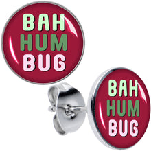 Load image into Gallery viewer, Bah Humbug Holiday Grouch Stud Earrings by Onyx O
