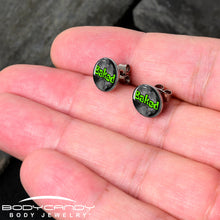 Load image into Gallery viewer, Logo Baked Stoner Stud Earrings by Onyx O
