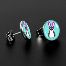 Load image into Gallery viewer, Bunny Penguin Stud Earrings by Onyx O
