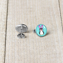 Load image into Gallery viewer, Bunny Penguin Stud Earrings by Onyx O
