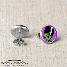 Load image into Gallery viewer, Bride of Frankenstein Stud Earrings by Onyx O

