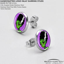 Load image into Gallery viewer, Bride of Frankenstein Stud Earrings by Onyx O
