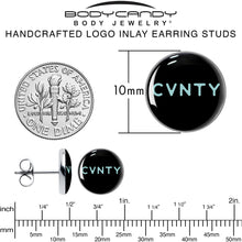 Load image into Gallery viewer, Phrase Logo CVNTY Stud Earrings by Onyx O
