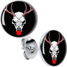 Load image into Gallery viewer, Holiday Dead Nosed Reindeer Stud Earrings by Onyx O
