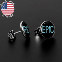 Load image into Gallery viewer, Epic Blue Stud Earrings
