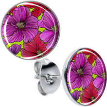Load image into Gallery viewer, Blossom Creation Tropical Floral Flowers Stud Earrings by Onyx O
