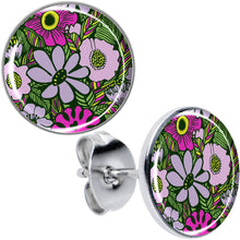 Load image into Gallery viewer, Blossom Creation Paradise of Pink Flowers Stud Earrings by Onyx O
