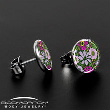 Load image into Gallery viewer, Blossom Creation Paradise of Pink Flowers Stud Earrings by Onyx O
