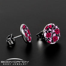 Load image into Gallery viewer, Blossom Creation Floral Love of Roses Stud Earrings by Onyx O
