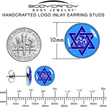 Load image into Gallery viewer, Floral Star of David Stud Earrings by Onyx O
