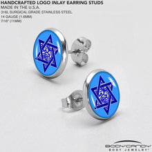Load image into Gallery viewer, Floral Star of David Stud Earrings by Onyx O
