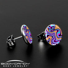 Load image into Gallery viewer, Funky Swirls Stud Earrings by Onyx O
