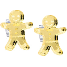 Load image into Gallery viewer, Holiday Gingerbread Man Stud Earrings
