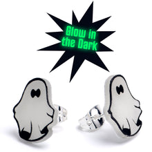 Load image into Gallery viewer, Glow In The Dark Ghost Stud Earrings
