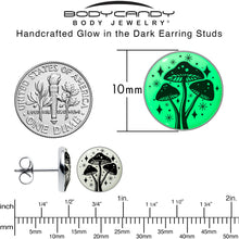 Load image into Gallery viewer, Mystic Mushroom Glow in the Dark Stud Earrings by Onyx O
