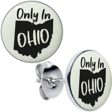 Load image into Gallery viewer, Only in Ohio Glow in the Dark Stud Earrings by Onyx O
