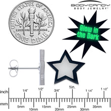 Load image into Gallery viewer, Shining Stars Glow in the Dark Stud Earrings by Onyx O

