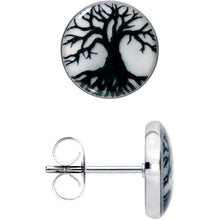 Load image into Gallery viewer, Stainless Steel Tree of Life Glow in the Dark Stud Earrings by Onyx O
