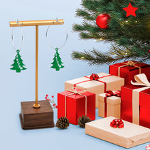 Load image into Gallery viewer, Custom Christmas Tree Personalized Hoop Earrings
