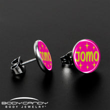 Load image into Gallery viewer, Pink JOMO Stud Earrings by Onyx O
