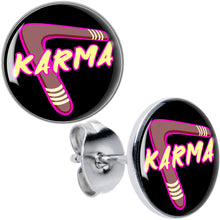 Load image into Gallery viewer, Karmic Boomerang Stud Earrings by Onyx O
