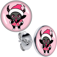 Load image into Gallery viewer, Krampus Cutie Christmas Holiday Stud Earrings by Onyx O
