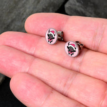 Load image into Gallery viewer, Krampus Cutie Christmas Holiday Stud Earrings by Onyx O
