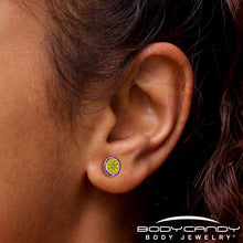 Load image into Gallery viewer, Yellow Slice of Lemon Stud Earrings by Onyx O
